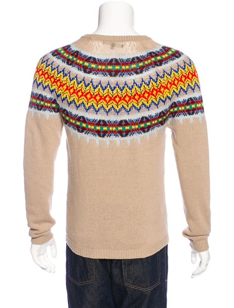 gucci shark fair isle sweater|Gucci Fair Isle Wool Sweater .